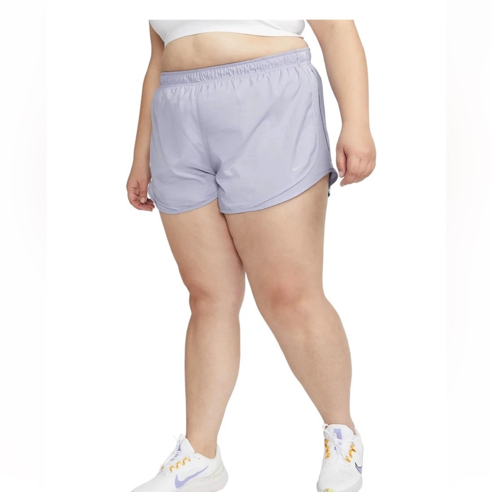 Nike Womens Plus Size Tempo Running Shorts Sz 1X Indigo Haze Gray N5